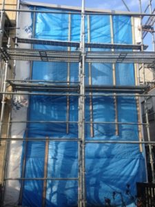 解体工事　養生　埃対策